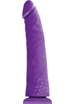 Load image into Gallery viewer, Colours Pleasures Silicone Thin Dildo - Purple - 8in