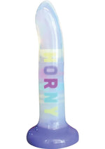 Load image into Gallery viewer, Cotton Candy Dirty Talk Horny Bitch Silicone Dildo - Multicolor
