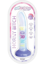 Load image into Gallery viewer, Cotton Candy Dirty Talk Horny Bitch Silicone Dildo - Multicolor
