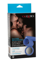 Load image into Gallery viewer, Couple&#39;s Enhancers Silicone Rechargeable Endless Desires Enhancer - Blue
