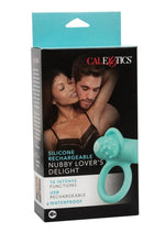 Load image into Gallery viewer, Couple&#39;s Enhancers Silicone Rechargeable Nubby Lover&#39;s Delight - Teal
