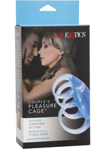 Load image into Gallery viewer, Couples Pleasure Cage Vibrating Cock Ring - Blue
