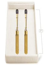 Load image into Gallery viewer, Couture Clip&#39;s Shimmer and Chic Nipple Clamps - Gold - One Size
