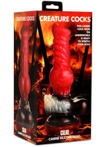 Load image into Gallery viewer, Creature Cocks Cujo Canine Silicone Dildo - Black/Red - Large
