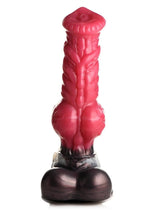 Load image into Gallery viewer, Creature Cocks Cujo Canine Silicone Dildo - Black/Red - Large
