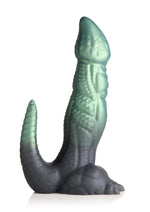 Load image into Gallery viewer, Creature Cocks Dickosaur Dinosaur Silicone Dildo - Black/Green
