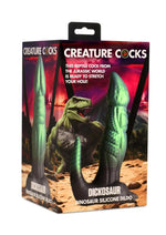 Load image into Gallery viewer, Creature Cocks Dickosaur Dinosaur Silicone Dildo - Black/Green
