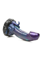 Load image into Gallery viewer, Creature Cocks Dino Dick Dinosaur Silicone Dildo - Large - Purle - Blue
