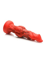 Load image into Gallery viewer, Creature Cocks Fire Hound Silicone Dildo - Black/Red - Small
