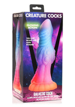 Load image into Gallery viewer, Creature Cocks Galatic Cock Alien Creature Glow In The Dark Silicone Dildo - Glow In The Dark/Multicolor

