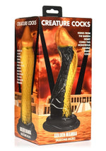 Load image into Gallery viewer, Creature Cocks Golden Mamba Silicone Dildo - Black/Gold
