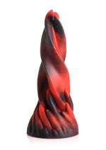 Load image into Gallery viewer, Creature Cocks Hell Kiss Twisted Tongues Silicone Dildo - Black/Red
