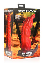 Load image into Gallery viewer, Creature Cocks King Scorpion Silicone Dildo - Black/Red
