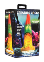 Load image into Gallery viewer, Creature Cocks Luminoctopus Glow In The Dark Tentacle Silicone Dildo - Multicolor
