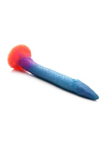 Load image into Gallery viewer, Creature Cocks Makara Glow In The Dark Silicone Snake Dildo - Orange/Purple/Blue Glitter
