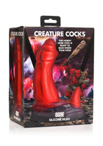 Load image into Gallery viewer, Creature Cocks Ogre Silicone Dildo - Black/Red

