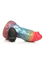 Load image into Gallery viewer, Creature Cocks Phoenix Vibrating Rechargeable Silicone Dildo - Multicolor/Rainbow
