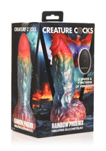 Load image into Gallery viewer, Creature Cocks Phoenix Vibrating Rechargeable Silicone Dildo - Multicolor/Rainbow
