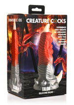 Load image into Gallery viewer, Creature Cocks Talon Silicone Dildo - Red/Silver/White
