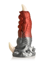 Load image into Gallery viewer, Creature Cocks Talon Silicone Dildo - Red/Silver/White
