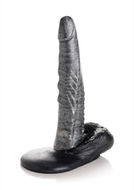 Load image into Gallery viewer, Creature Cocks The Gargoyle Rock Hard Silicone Dildo - Black/Silver - 9.3in
