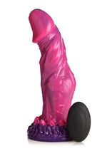 Load image into Gallery viewer, Creature Cocks Xenox Vibrating Rechargeable Silicone Dildo with Remote - Pink/Purple
