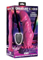 Load image into Gallery viewer, Creature Cocks Xenox Vibrating Rechargeable Silicone Dildo with Remote - Pink/Purple

