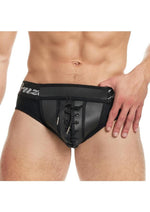 Load image into Gallery viewer, Cruze Kick-Off Lace Up Brief - Black - Medium/Small
