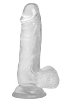 Load image into Gallery viewer, Crystal Addiction Dildo with Balls - Clear - 6in
