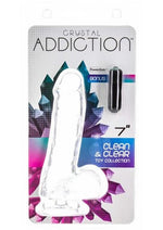 Load image into Gallery viewer, Crystal Addiction Dildo with Balls - Clear - 7in
