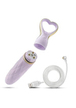 Load image into Gallery viewer, Delice Heartthrob Rechargeable Silicone Vibrator - Lavender Love
