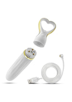 Load image into Gallery viewer, Delice Heartthrob Rechargeable Silicone Vibrator - White Bouquet

