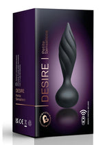 Load image into Gallery viewer, Desire Rechargeable Silicone Anal Plug with Remote Control - Black/Rose Gold
