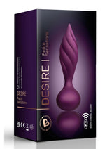 Load image into Gallery viewer, Desire Rechargeable Silicone Anal Plug with Remote Control - Purple/Rose Gold
