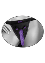 Load image into Gallery viewer, Dillio Perfect Fit Strap-On Harness - Black/Purple

