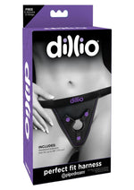 Load image into Gallery viewer, Dillio Perfect Fit Strap-On Harness - Black/Purple

