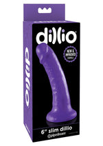 Load image into Gallery viewer, Dillio Realistic Slim Dildo - Purple - 6in
