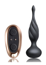 Load image into Gallery viewer, Discover Rechargeable Silicone Anal Vibrator with Remote Control - Black/Rose Gold
