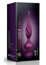 Load image into Gallery viewer, Discover Rechargeable Silicone Anal Vibrator with Remote Control - Purple/Rose Gold
