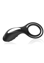 Load image into Gallery viewer, Doctor Love&#39;s Zinger Plus Silicone Rechargeable Vibrating Cock Ring - Black
