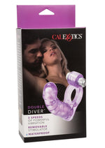 Load image into Gallery viewer, Double Diver Vibrating Enhancer with Flexible Penetrator 3 Speed Removable Bullet - Clear
