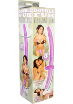 Load image into Gallery viewer, Double Fuk Vibrating Dildo Strap-On - Purple

