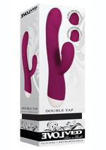 Load image into Gallery viewer, Double Tap Silicone Rechargeable G-Spot Vibrator - Red
