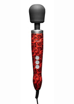 Load image into Gallery viewer, Doxy Die Cast Wand Plug-In Vibrating Body Massager - Black/Metal/Red/Rose Pattern
