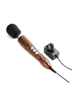 Load image into Gallery viewer, Doxy Die Cast Wand Plug-In Vibrating Body Massager - Animal Print/Metal/Tiger Pattern
