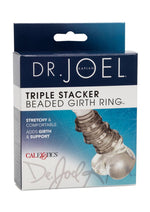 Load image into Gallery viewer, Dr. Joel Kaplan Beaded Girth Ring Triple Stacker Cock Ring - Smoke
