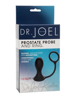 Load image into Gallery viewer, Dr. Joel Kaplan Prostate Silicone Probe Butt Plug with Cock Ring - Black
