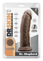 Load image into Gallery viewer, Dr. Skin Dr. Shepherd Silicone Dildo with Suction Cup - Chocolate - 8in

