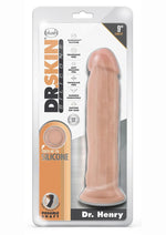 Load image into Gallery viewer, Dr. Skin Silicone Dr. Henry Dildo with Suction Cup - Vanilla - 9in
