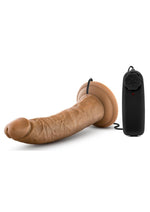 Load image into Gallery viewer, Dr. Skin Dr. Dave Vibrating Dildo with Suction Cup - Caramel - 7in
